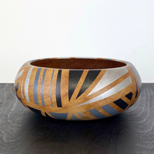 Load image into Gallery viewer, Fruit bowl - hand-painted vintage wooden bowl