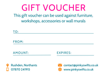 Load image into Gallery viewer, Pinkyswifts gift vouchers
