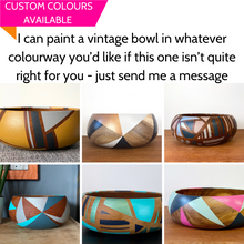 Load image into Gallery viewer, Fruit bowl - hand-painted vintage wooden bowl