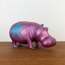 Load image into Gallery viewer, Wooden Hippo - upcycled vintage animal