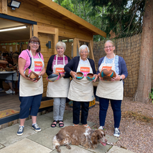 Load image into Gallery viewer, Four woman attending a bowl painting workshop
