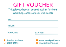 Load image into Gallery viewer, Pinkyswifts gift vouchers
