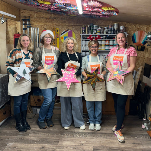 Handpainted Christmas stars from pinkyswifts