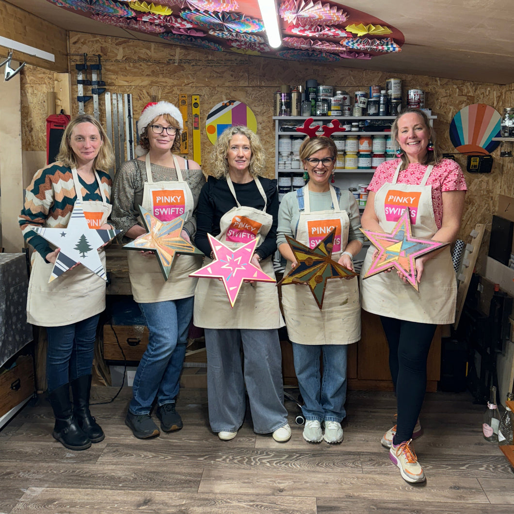 Handpainted Christmas stars from pinkyswifts