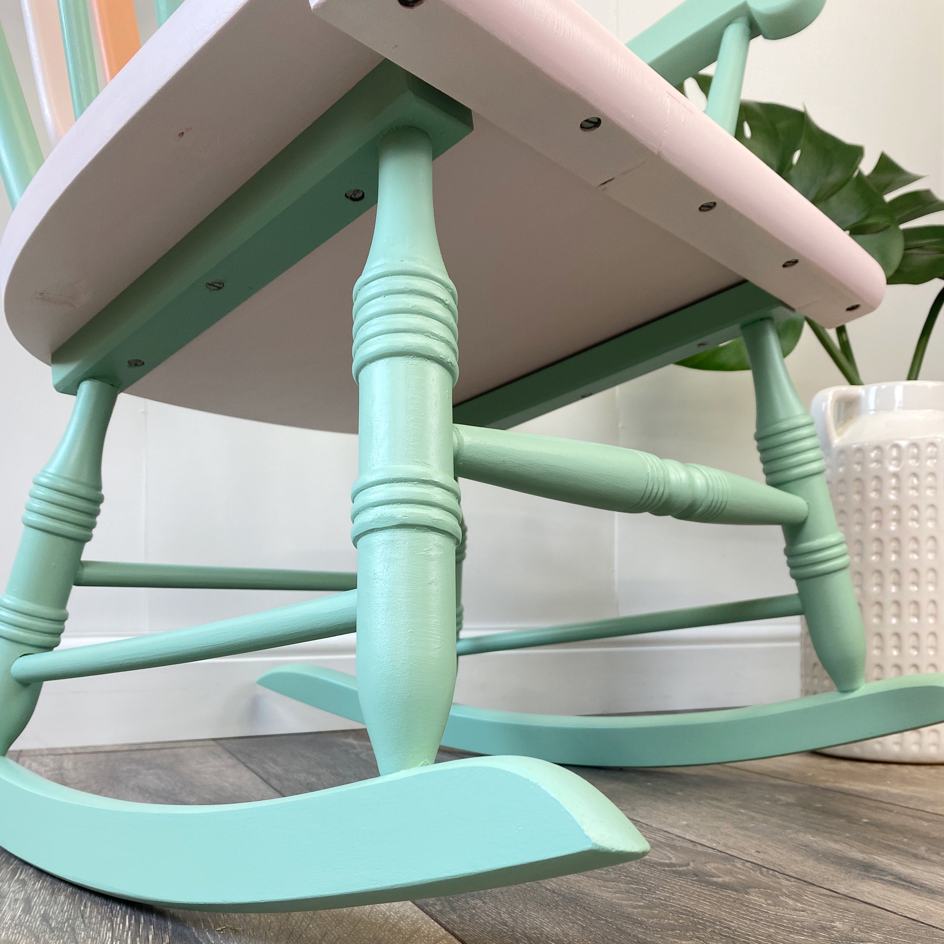 Multi coloured rocking chair