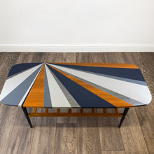 Load image into Gallery viewer, Mid century handpainted geometric coffee table *SOLD*

