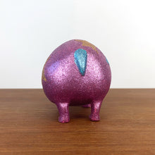 Load image into Gallery viewer, Disco Hippo - upcycled vintage animal
