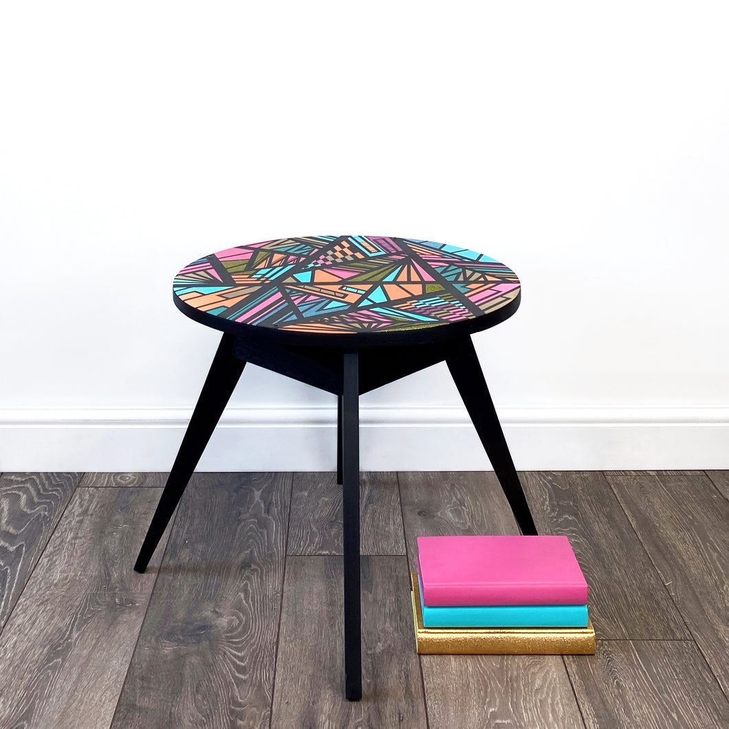 Vibrant Hand-Painted Coffee Table