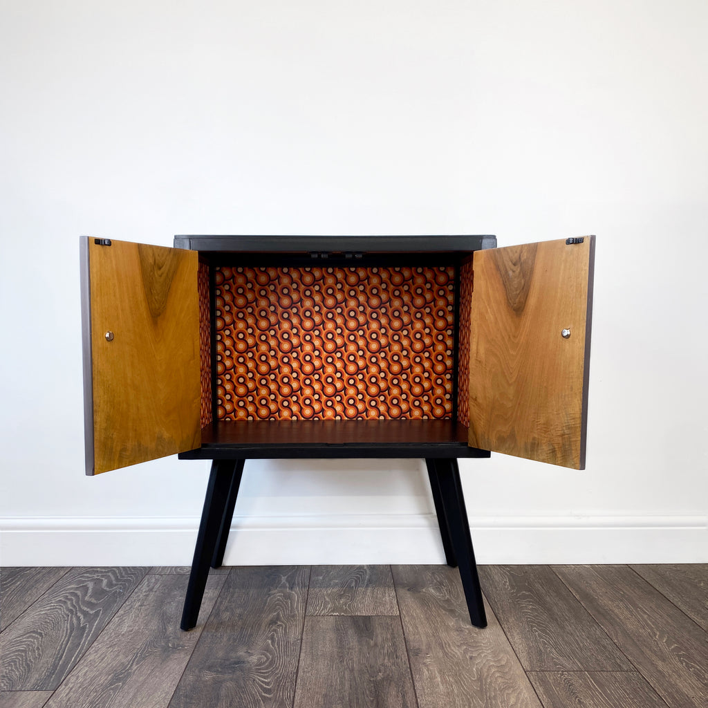 Mid century retro record cabinet