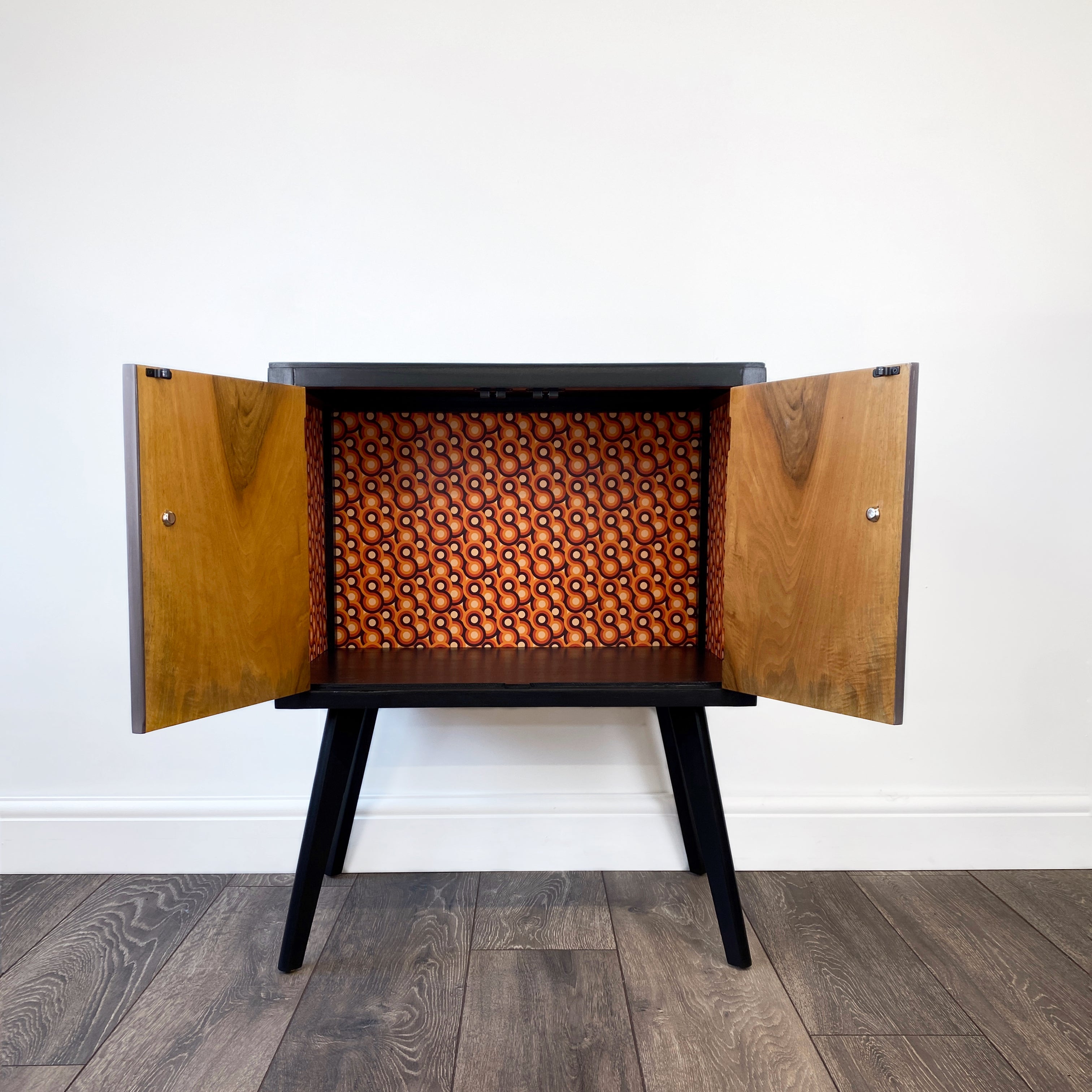Mid century retro record cabinet